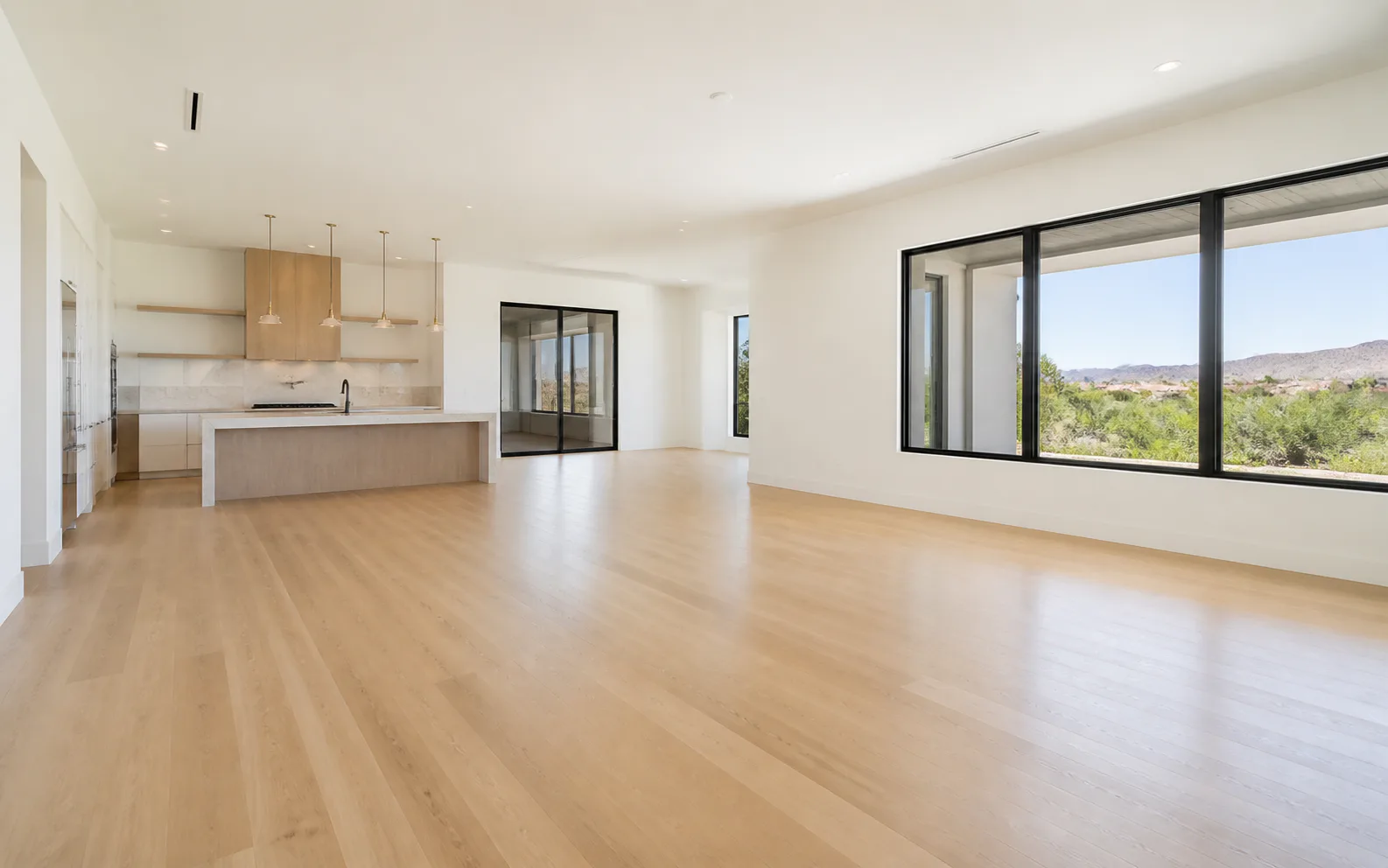 Empty modern home professionally cleaned and ready for move-in
